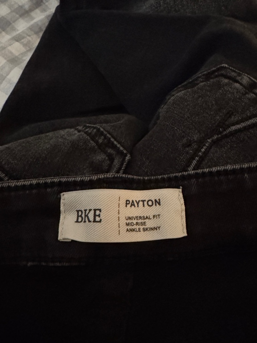 BKE Payton Ankle Skinny Jeans - Black - Picture 4 of 9